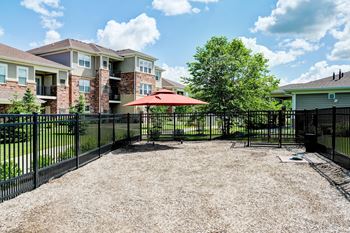 fenced-in dog park at Algonquin Square Apartments